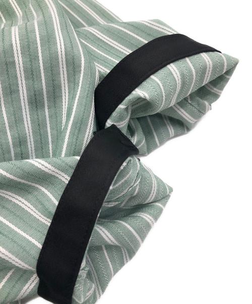 PAMEO POSE（パメオポーズ）PAMEO POSE (パメオポーズ) 半袖ワンピース グリーン×ホワイト サイズ:Freeの古着・服飾アイテム