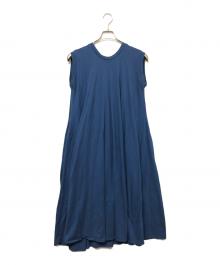 ATON（エイトン）の古着「ノースリーブワンピース」｜ネイビー