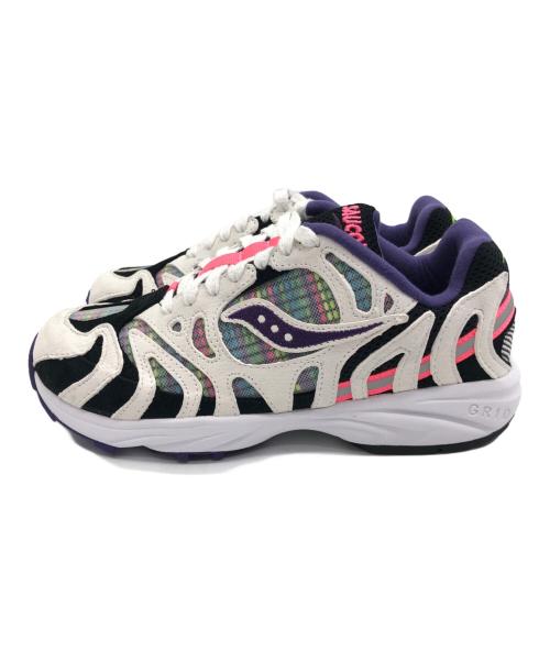 SAUCONY（サッカニー）SAUCONY (サッカニー) スニーカー ホワイト×パープル サイズ:23.5の古着・服飾アイテム
