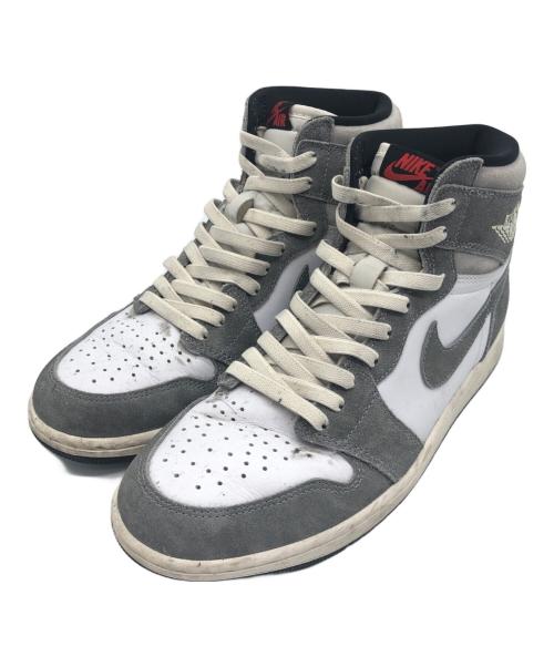 NIKE（ナイキ）NIKE (ナイキ) AIR JORDAN　ハイカットスニーカー グレー×ホワイト サイズ:SIZE 27.5cmの古着・服飾アイテム