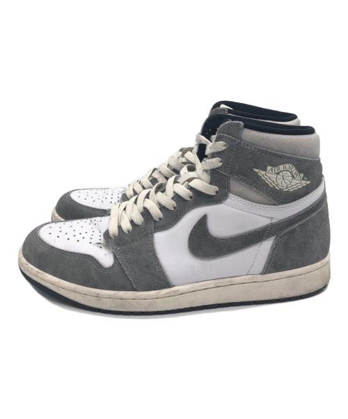 NIKE（ナイキ）NIKE (ナイキ) AIR JORDAN　ハイカットスニーカー グレー×ホワイト サイズ:SIZE 27.5cmの古着・服飾アイテム