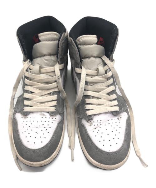 NIKE（ナイキ）NIKE (ナイキ) AIR JORDAN　ハイカットスニーカー グレー×ホワイト サイズ:SIZE 27.5cmの古着・服飾アイテム