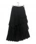 Snidel（スナイデル）の古着「ストレートプリーツティアードスカート」｜ブラック