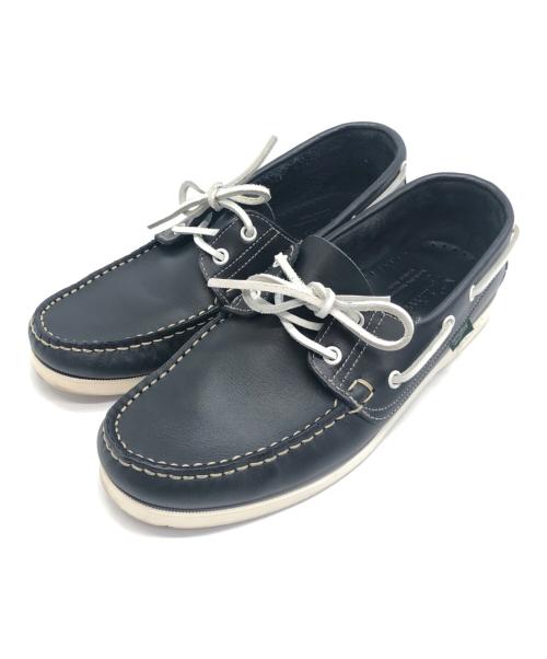 PARABOOT（パラブーツ）PARABOOT (パラブーツ) レザーデッキシューズ ネイビー サイズ:SIZE 8の古着・服飾アイテム