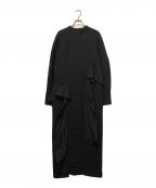 UN3D.アンスリード）の古着「2024年モデル LAYERED PARTS OP　長袖ワンピース」｜ブラック