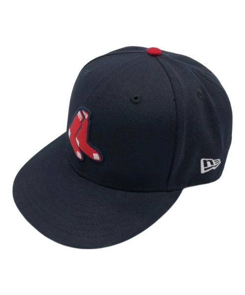 New Era（ニューエラ）New Era (ニューエラ) キャップ ブラック×レッド サイズ:7 1/2の古着・服飾アイテム