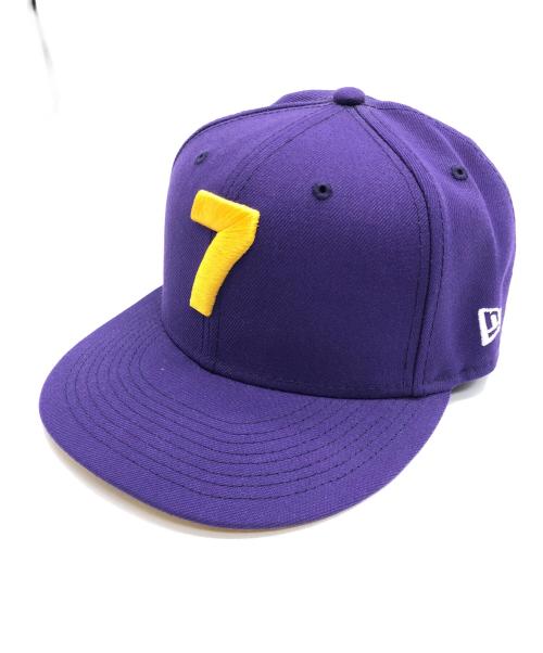 New Era（ニューエラ）New Era (ニューエラ) キャップ パープル×イエロー サイズ:7 1/2の古着・服飾アイテム