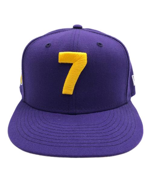 New Era（ニューエラ）New Era (ニューエラ) キャップ パープル×イエロー サイズ:7 1/2の古着・服飾アイテム