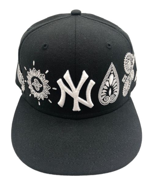 New Era（ニューエラ）New Era (ニューエラ) キャップ ブラック×ホワイト サイズ:59.6（7 1/2）の古着・服飾アイテム