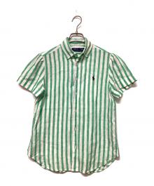 POLO RALPH LAUREN（ポロ・ラルフローレン）の古着「半袖シャツ」｜ホワイト×グリーン