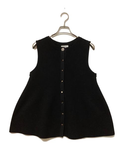 NOLLEY'S（ノーリーズ）NOLLEY'S (ノーリーズ) ニットジレ ブラック サイズ:38の古着・服飾アイテム