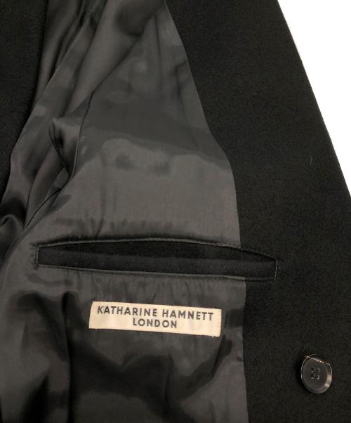 KATHARINE HAMNETT（キャサリンハムネット）KATHARINE HAMNETT (キャサリンハムネット) トレンチコート ブラック サイズ:SIZE Lの古着・服飾アイテム