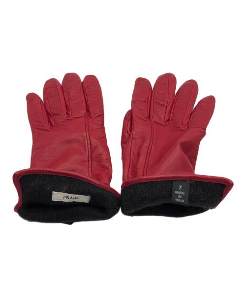 PRADA（プラダ）PRADA (プラダ) 手袋 レッドの古着・服飾アイテム
