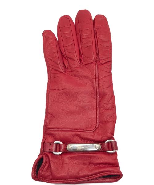 PRADA（プラダ）PRADA (プラダ) 手袋 レッドの古着・服飾アイテム