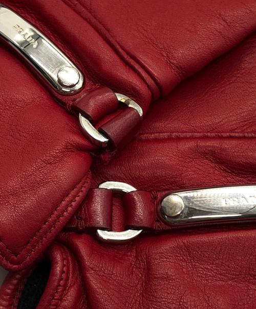 PRADA（プラダ）PRADA (プラダ) 手袋 レッドの古着・服飾アイテム