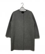 theoryセオリー）の古着「ノーカラーコート」｜グレー