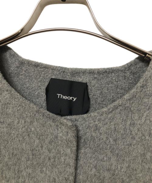 theory（セオリー）theory (セオリー) ノーカラーコート グレー サイズ:SIZE Mの古着・服飾アイテム