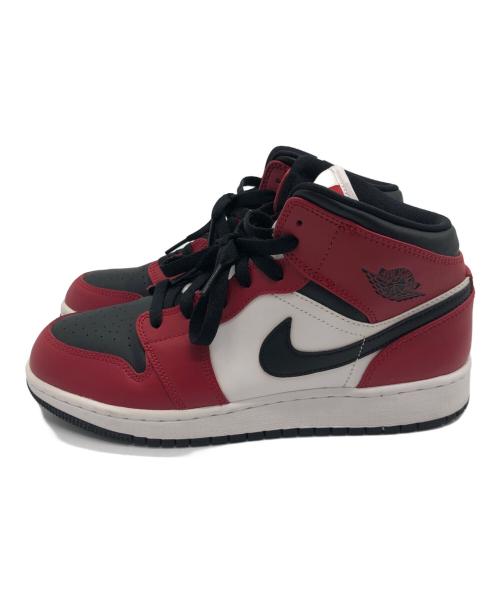 NIKE（ナイキ）NIKE (ナイキ) AIR JORDAN 1 MID (GS) レッド×ブラック サイズ:25の古着・服飾アイテム