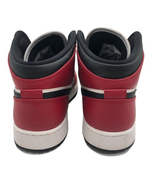 NIKE（ナイキ）NIKE (ナイキ) AIR JORDAN 1 MID (GS) レッド×ブラック サイズ:25の古着・服飾アイテム