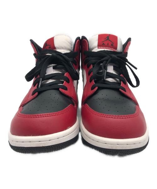 NIKE（ナイキ）NIKE (ナイキ) AIR JORDAN 1 MID (GS) レッド×ブラック サイズ:25の古着・服飾アイテム