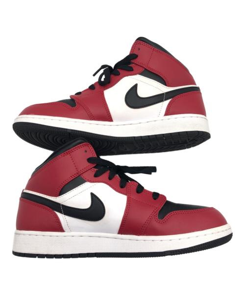 NIKE（ナイキ）NIKE (ナイキ) AIR JORDAN 1 MID (GS) レッド×ブラック サイズ:25の古着・服飾アイテム
