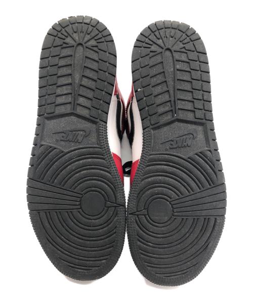 NIKE（ナイキ）NIKE (ナイキ) AIR JORDAN 1 MID (GS) レッド×ブラック サイズ:25の古着・服飾アイテム