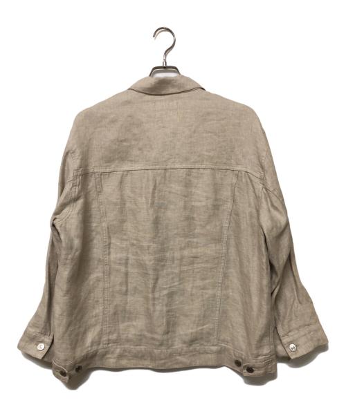 Mila Owen（ミラオーウェン）Mila Owen (ミラオーウェン) リネンジャケット ベージュ サイズ:Freeの古着・服飾アイテム
