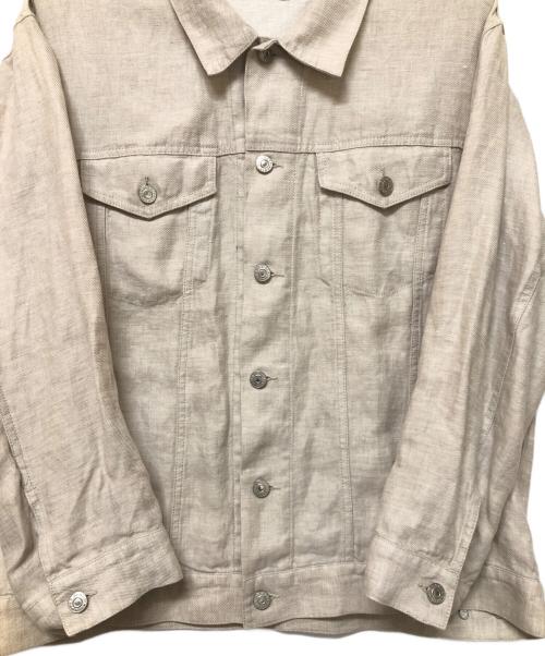 Mila Owen（ミラオーウェン）Mila Owen (ミラオーウェン) リネンジャケット ベージュ サイズ:Freeの古着・服飾アイテム