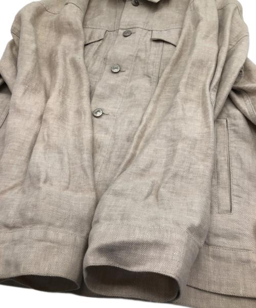 Mila Owen（ミラオーウェン）Mila Owen (ミラオーウェン) リネンジャケット ベージュ サイズ:Freeの古着・服飾アイテム
