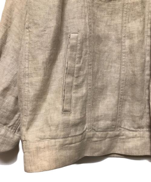 Mila Owen（ミラオーウェン）Mila Owen (ミラオーウェン) リネンジャケット ベージュ サイズ:Freeの古着・服飾アイテム