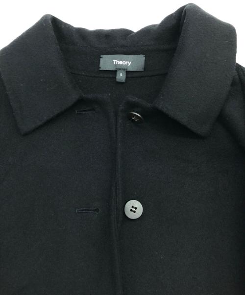 theory（セオリー）theory (セオリー) オーバーサイズシャツジャケット風コート ブラック サイズ:SIZE Sの古着・服飾アイテム