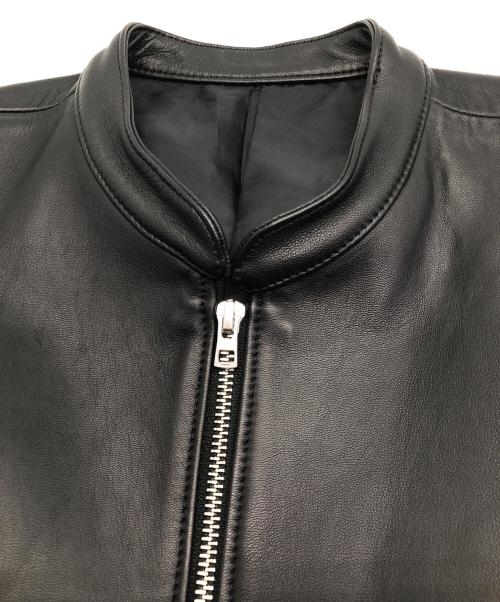LIDnM（リドム）LIDNM (リドム) レザーライダースジャケット ブラック サイズ:Mの古着・服飾アイテム