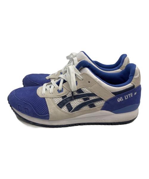 asics（アシックス）asics (アシックス) スニーカー ホワイト×ブルー サイズ:27の古着・服飾アイテム