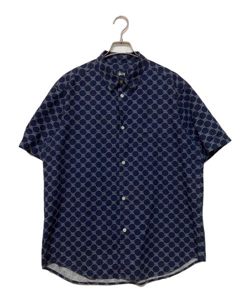 OLDstussy（オールドステューシー）oldstussy (オールドステューシー) 半袖シャツ ネイビー サイズ:SIZE Lの古着・服飾アイテム