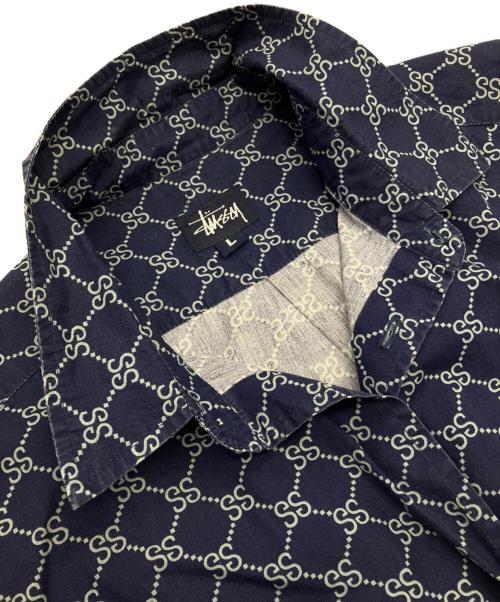 OLDstussy（オールドステューシー）oldstussy (オールドステューシー) 半袖シャツ ネイビー サイズ:SIZE Lの古着・服飾アイテム