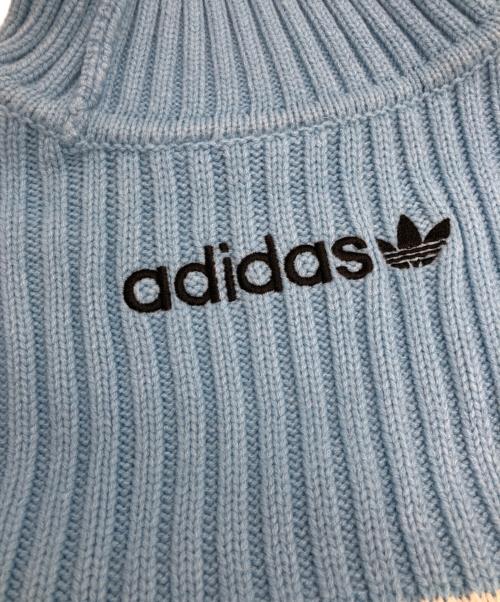 adidas Originals（アディダスオリジナル）adidas Originals (アディダスオリジナル) 厚手ニット ブルー×ホワイト サイズ:Lの古着・服飾アイテム