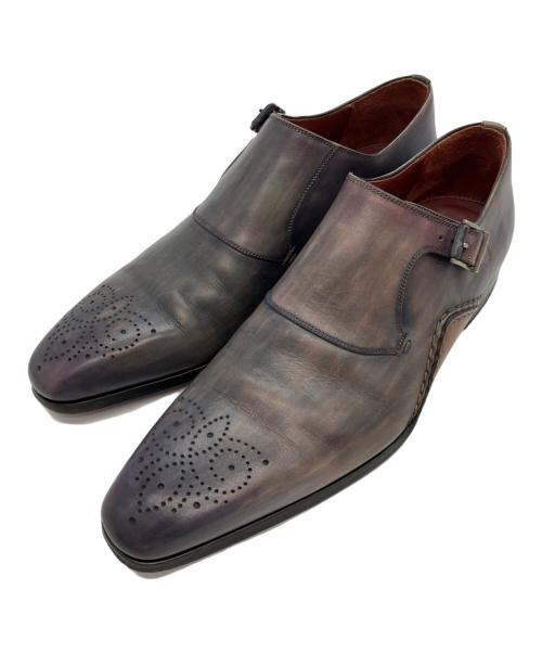 MAGNANNI（マグナーニ）MAGNANNI (マグナーニ) ダブルモンクシューズ パープル サイズ:SIZE 41の古着・服飾アイテム