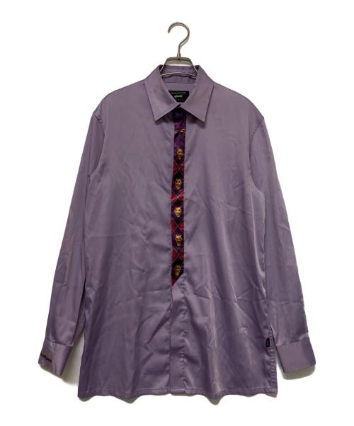 glamb（グラム）glamb (グラム) ジョジョの奇妙な冒険 (ジョジョノキミョウナボウケン) 長袖シャツ パープルの古着・服飾アイテム