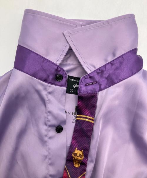 glamb（グラム）glamb (グラム) ジョジョの奇妙な冒険 (ジョジョノキミョウナボウケン) 長袖シャツ パープルの古着・服飾アイテム