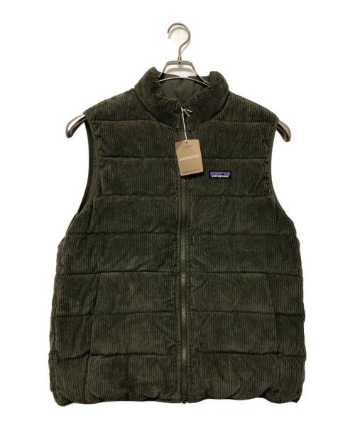 Patagonia（パタゴニア）Patagonia (パタゴニア) リバーシブル・コットン・ダウン・ベスト カーキ サイズ:SIZE M 未使用品の古着・服飾アイテム