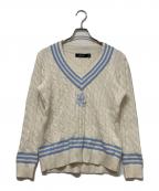 LAUREN RALPH LAURENローレンラルフローレン）の古着「薄手ニット」｜アイボリー