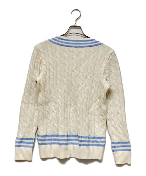 LAUREN RALPH LAUREN（ローレンラルフローレン）LAUREN RALPH LAUREN (ローレンラルフローレン) 薄手ニット アイボリー サイズ:不明の古着・服飾アイテム