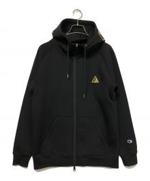 Champion×The Duffer of ST.George（チャンピオン×ザ ダファーオブセントジョージ）の古着「ジップパーカー」｜ブラック