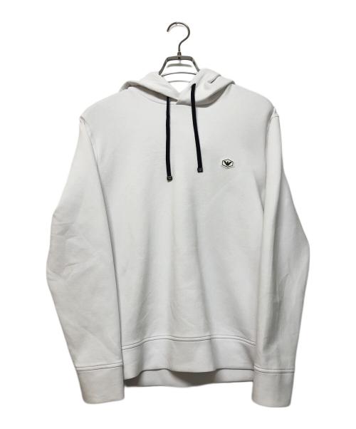 EMPORIO ARMANI（エンポリオアルマーニ）EMPORIO ARMANI (エンポリオアルマーニ) プルオーバーパーカー ホワイト サイズ:SIZE Sの古着・服飾アイテム