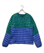 Patagoniaパタゴニア）の古着「UltraAlpine Down Crew ダウンジャケット」｜グリーン×パープル