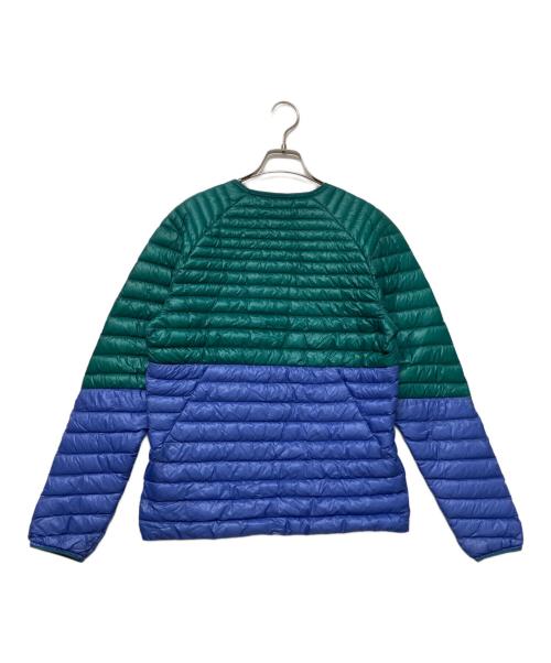 Patagonia（パタゴニア）Patagonia (パタゴニア) UltraAlpine Down Crew ダウンジャケット グリーン×パープル サイズ:SIZE XSの古着・服飾アイテム