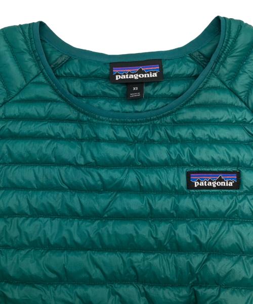 Patagonia（パタゴニア）Patagonia (パタゴニア) UltraAlpine Down Crew ダウンジャケット グリーン×パープル サイズ:SIZE XSの古着・服飾アイテム