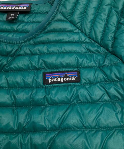 Patagonia（パタゴニア）Patagonia (パタゴニア) UltraAlpine Down Crew ダウンジャケット グリーン×パープル サイズ:SIZE XSの古着・服飾アイテム
