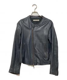 green label relaxing（グリーンレーベルリラクシング）の古着「レザージャケット」｜ブラック
