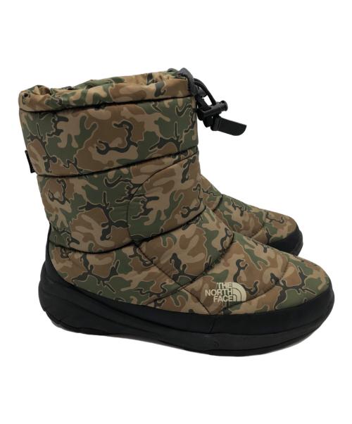 THE NORTH FACE（ザ ノース フェイス）THE NORTH FACE (ザ ノース フェイス) Nuptse Bootie グリーン×ブラウン サイズ:27の古着・服飾アイテム